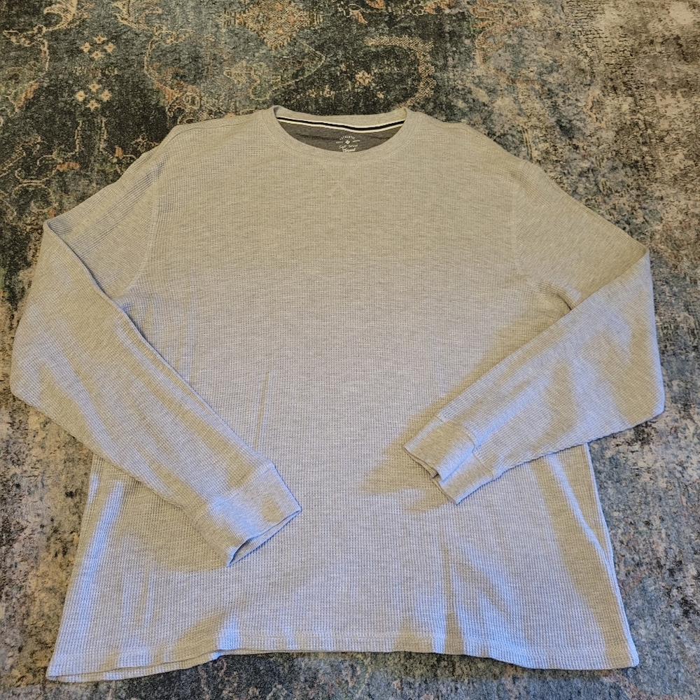 NWOT Members Mark Men's Gray Long Sleeve Thermal Shirt XXL